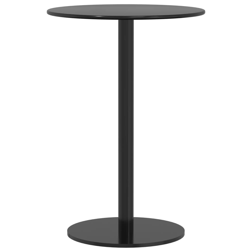Tavolo da Giardino Rotondo Nero Ã˜50x72 cm in Acciaio