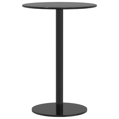 Tavolo da Giardino Rotondo Nero Ã˜50x72 cm in Acciaio