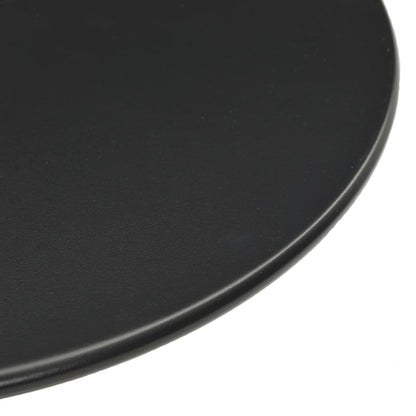Tavolo da Giardino Rotondo Nero Ã˜50x72 cm in Acciaio