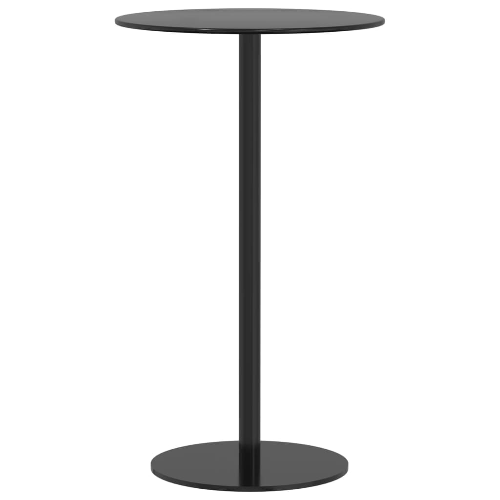 Tavolo da Giardino Rotondo Nero ÃƒËœ60x105 cm in Acciaio