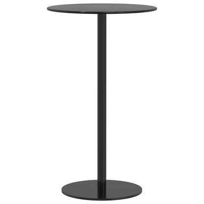 Tavolo da Giardino Rotondo Nero ÃƒËœ60x105 cm in Acciaio