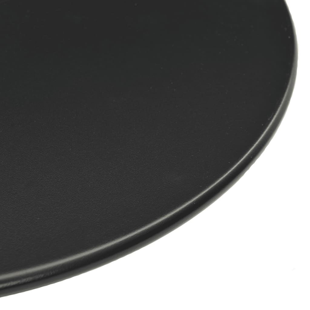 Tavolo da Giardino Rotondo Nero ÃƒËœ60x105 cm in Acciaio