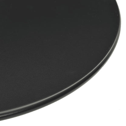 Tavolo da Giardino Rotondo Nero ÃƒËœ60x105 cm in Acciaio