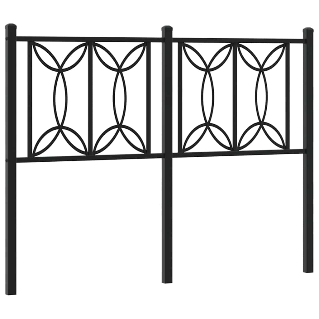 Testiera di Ricambio in Metallo Nero 120 cm