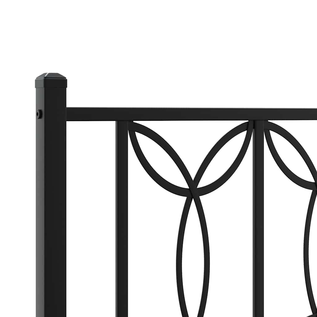 Testiera di Ricambio in Metallo Nero 120 cm