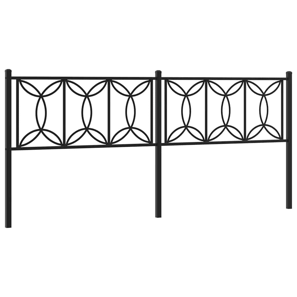 Testiera di Ricambio in Metallo Nero 193 cm