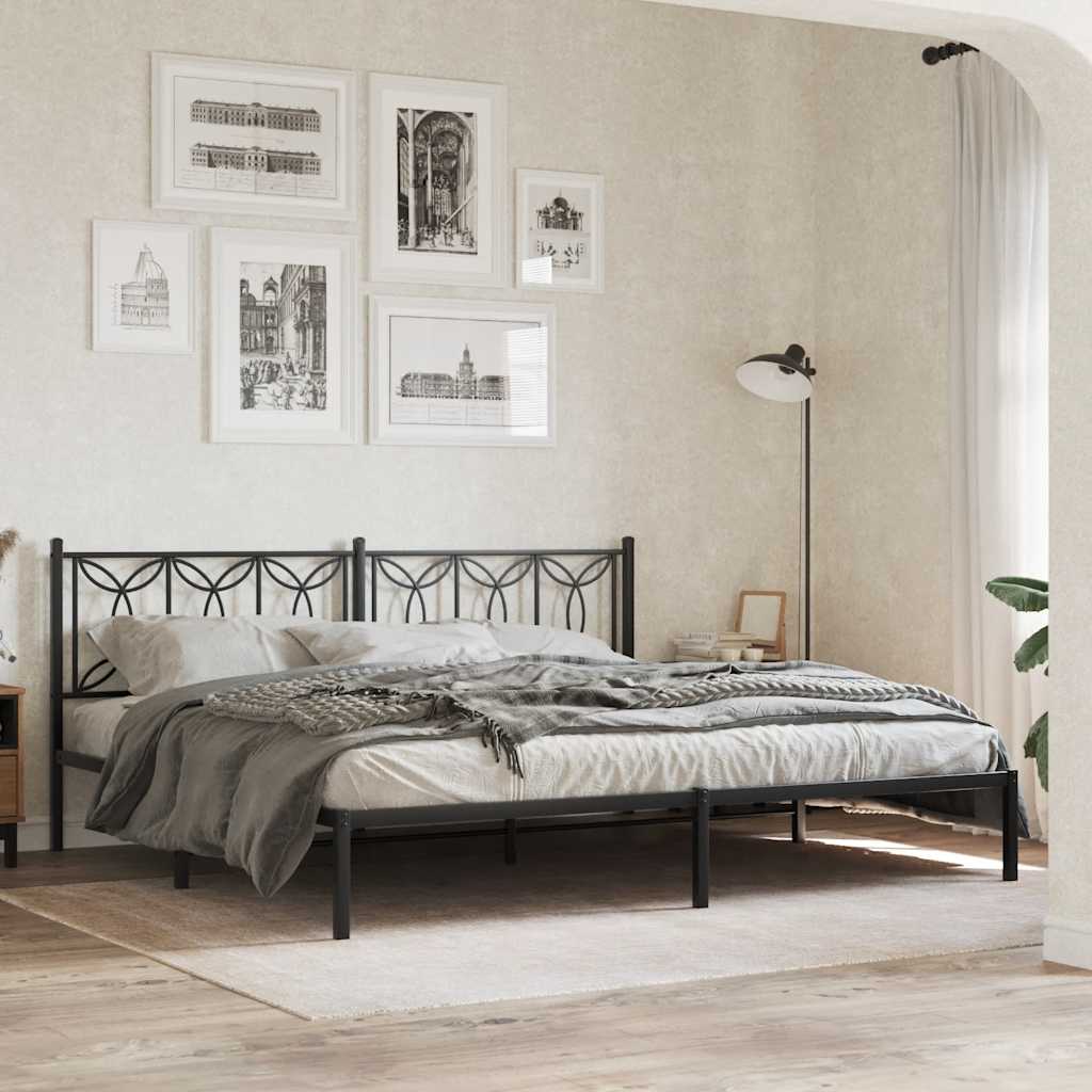 Testiera di Ricambio in Metallo Nero 193 cm
