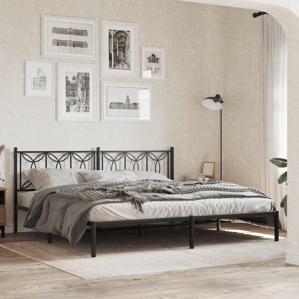 Testiera di Ricambio in Metallo Nero 200 cm