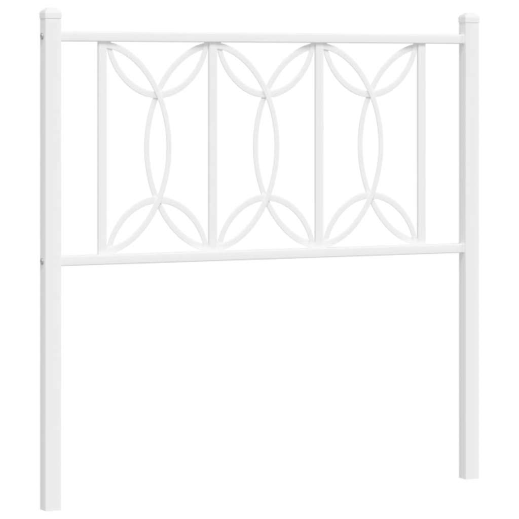 Testiera di Ricambio in Metallo Bianco 80 cm