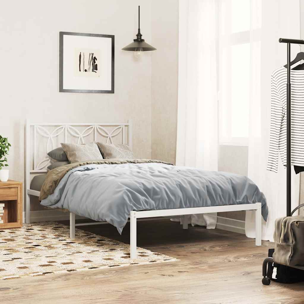 Testiera di Ricambio in Metallo Bianco 107 cm