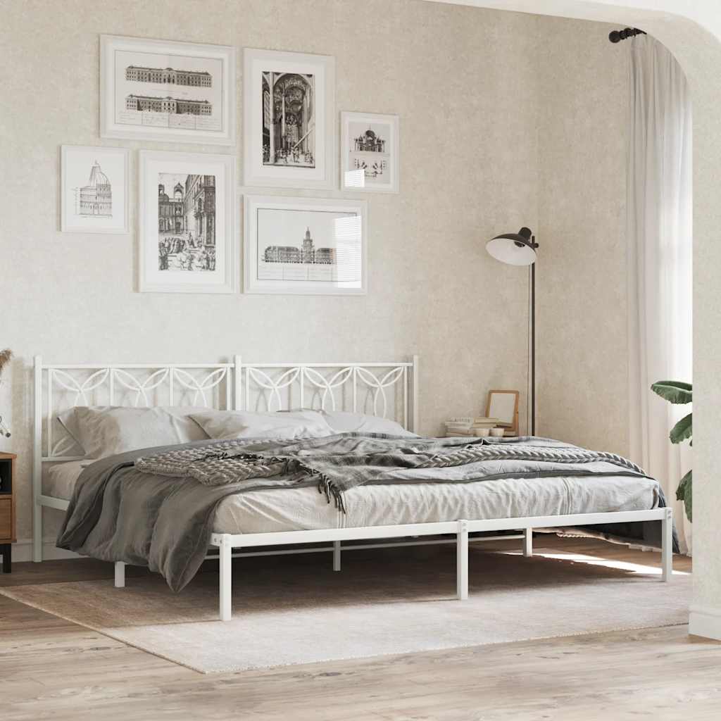 Testiera di Ricambio in Metallo Bianco 193 cm