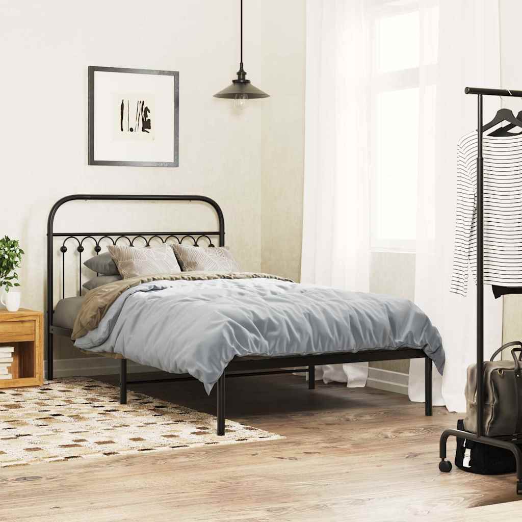 Testiera di Ricambio in Metallo Nero 107 cm