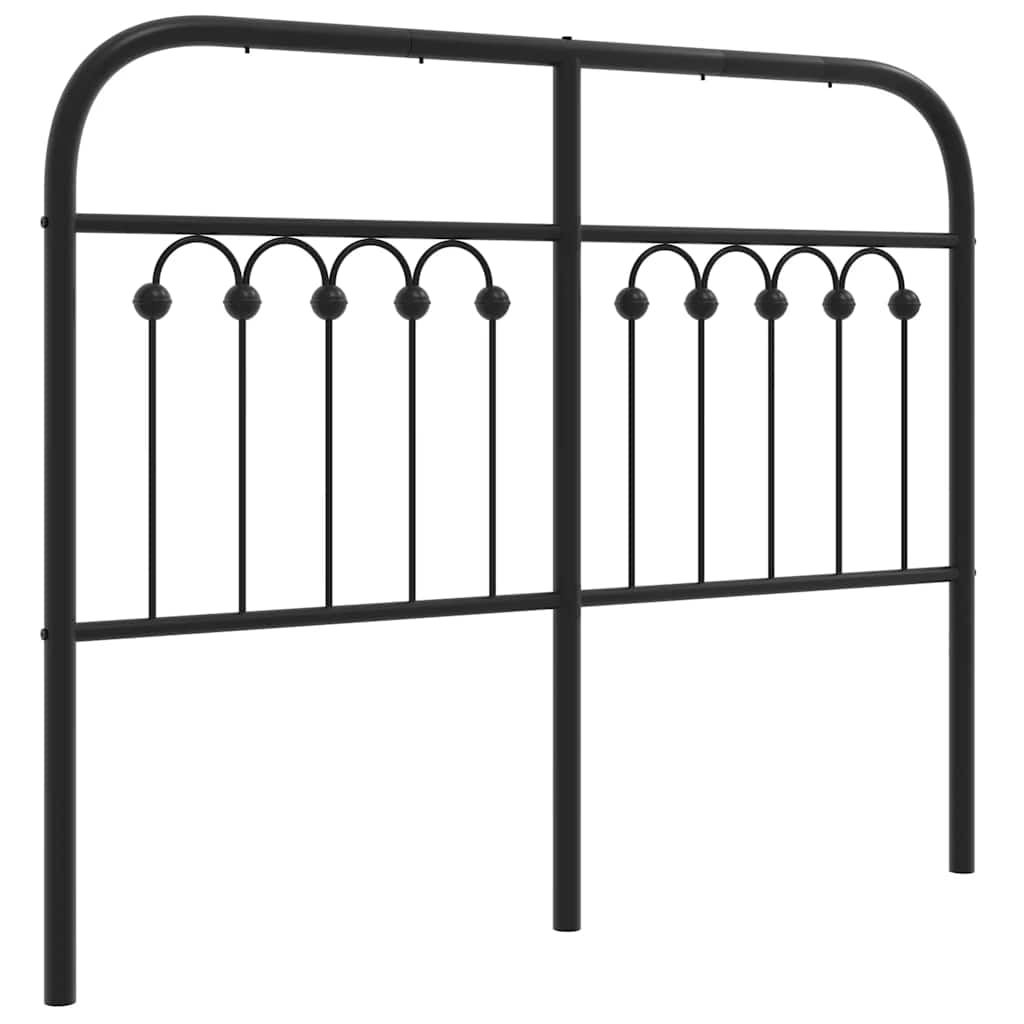 Testiera di Ricambio in Metallo Nero 120 cm