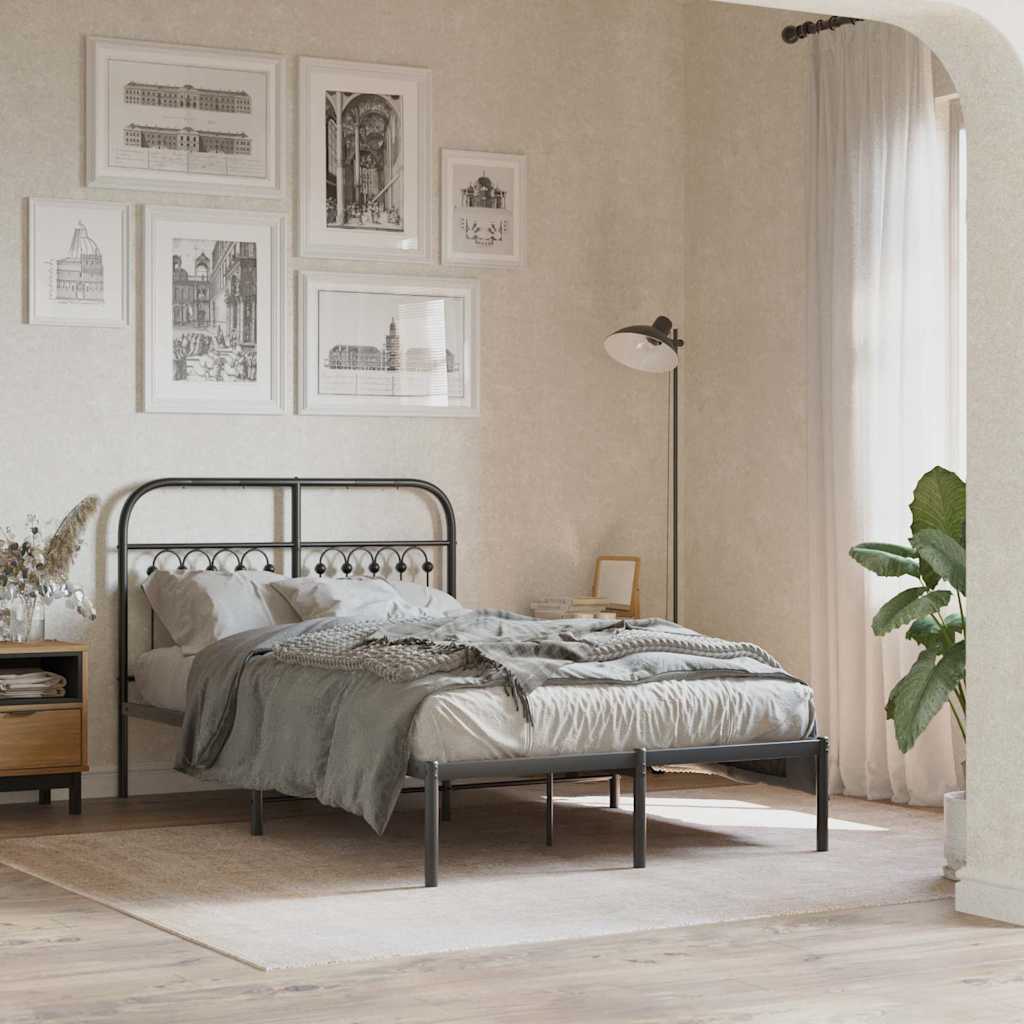 Testiera di Ricambio in Metallo Nero 120 cm