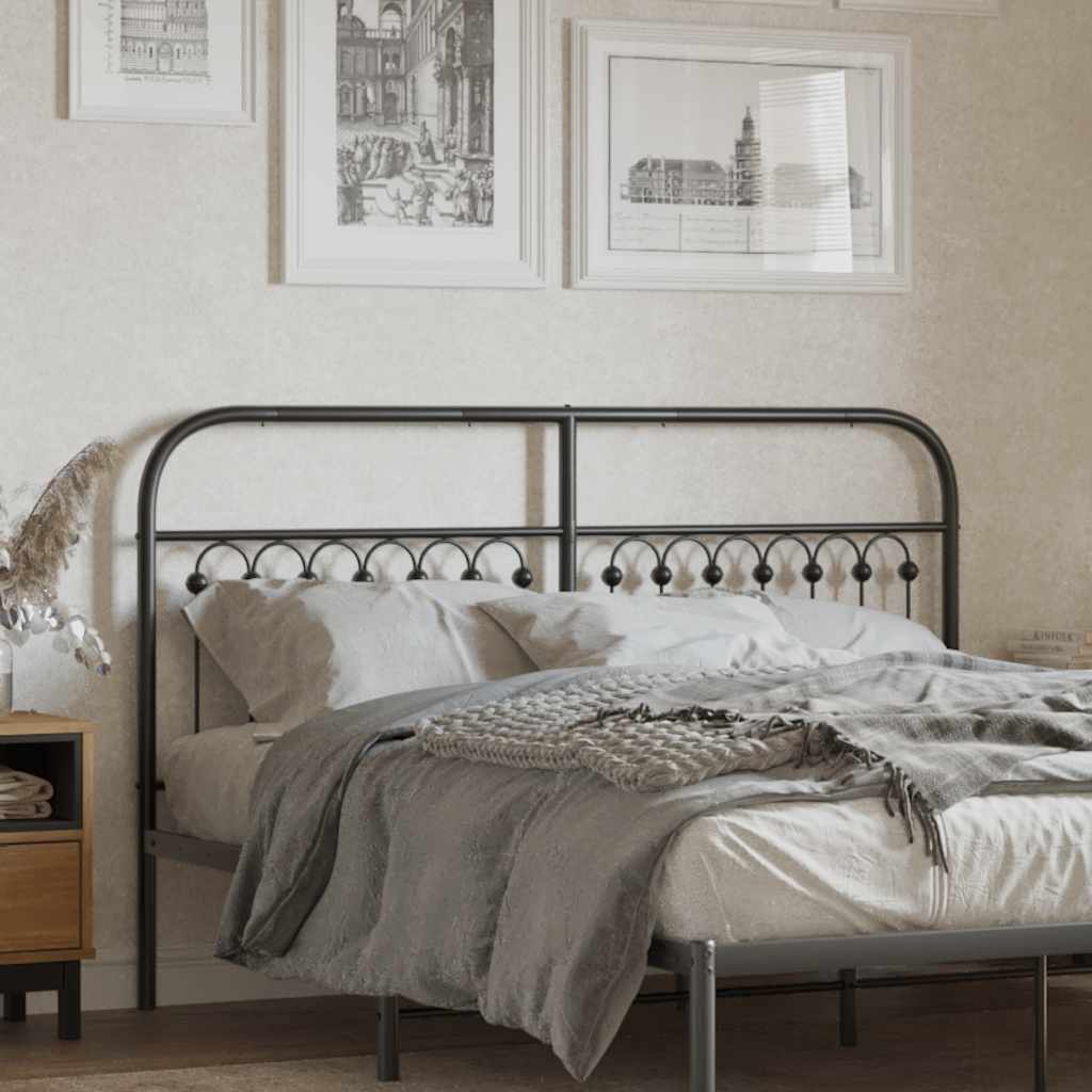 Testiera di Ricambio in Metallo Nero 160 cm