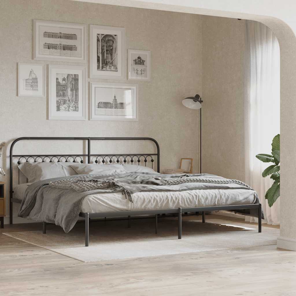 Testiera di Ricambio in Metallo Nero 193 cm