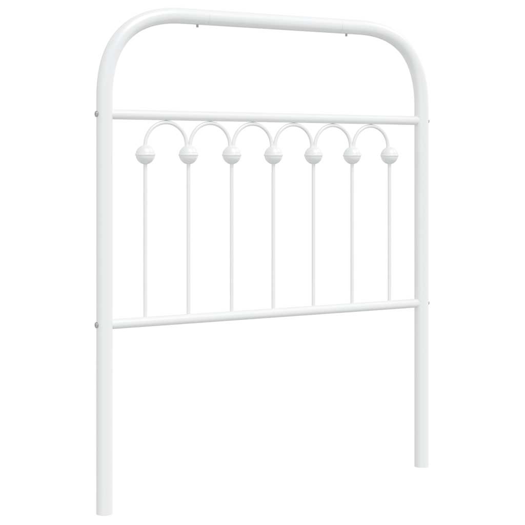 Testiera di Ricambio in Metallo Bianco 80 cm