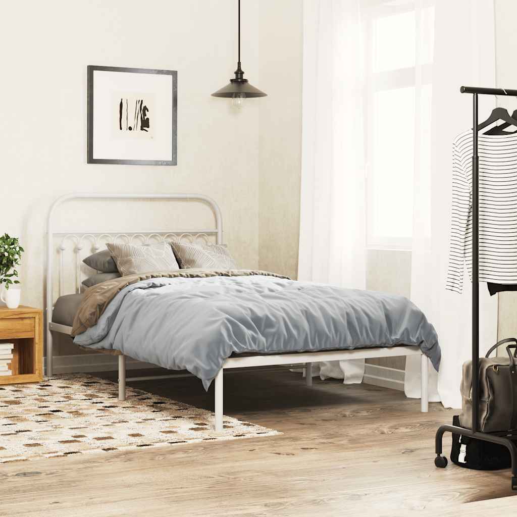 Testiera di Ricambio in Metallo Bianco 107 cm