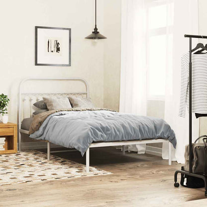Testiera di Ricambio in Metallo Bianco 107 cm