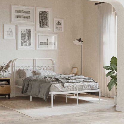 Testiera di Ricambio in Metallo Bianco 120 cm