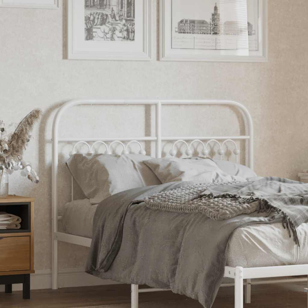 Testiera di Ricambio in Metallo Bianco 120 cm