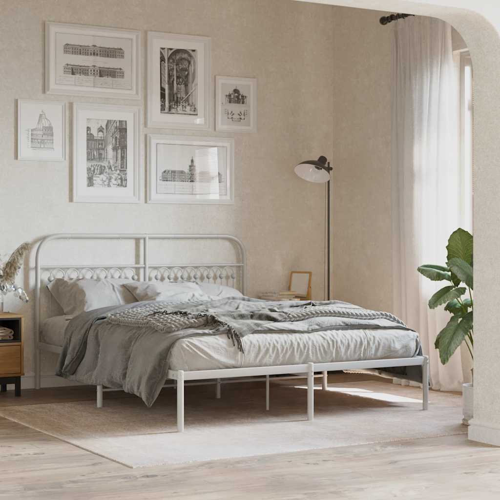 Testiera di Ricambio in Metallo Bianco 160 cm