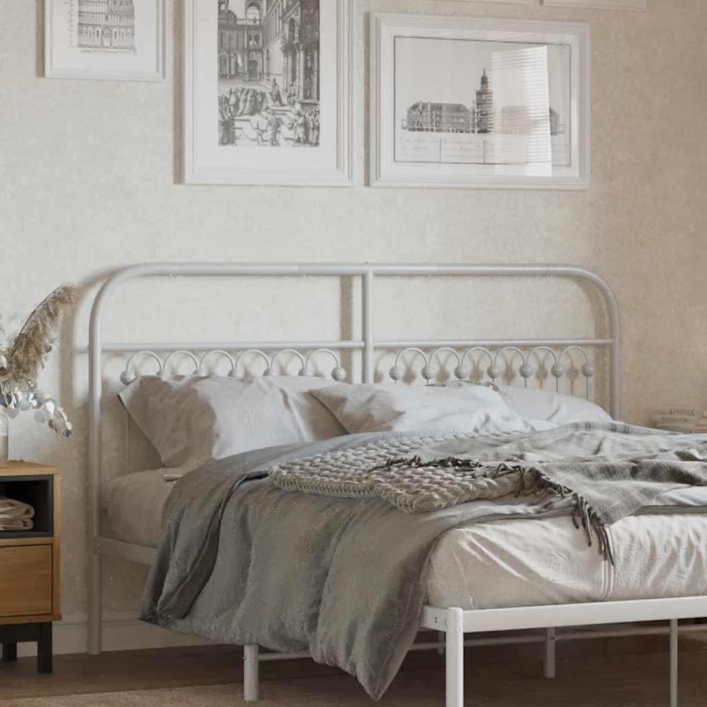 Testiera di Ricambio in Metallo Bianco 160 cm