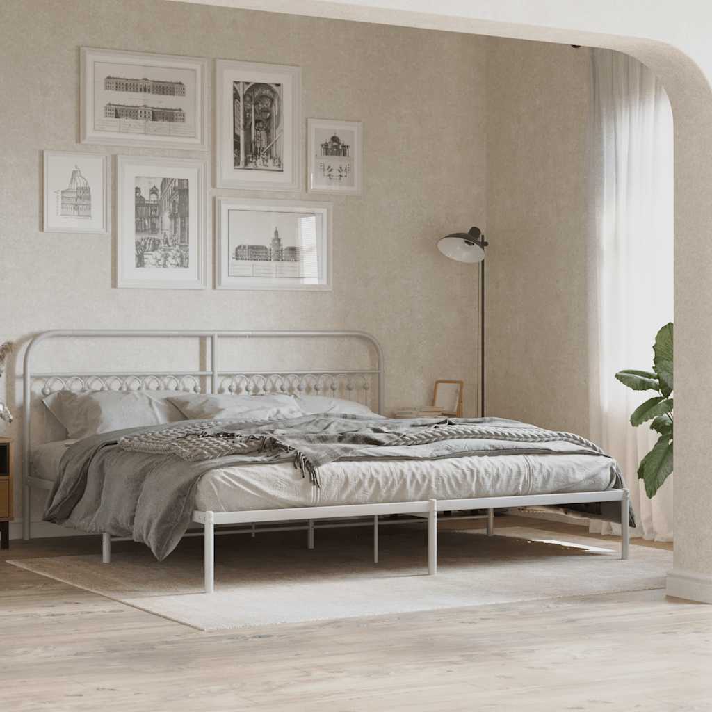 Testiera di Ricambio in Metallo Bianco 193 cm