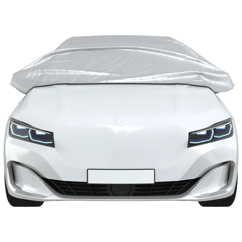 Mezza Copertura Auto con Ganci Argento XL