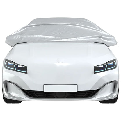 Mezza Copertura Auto con Ganci Argento XL