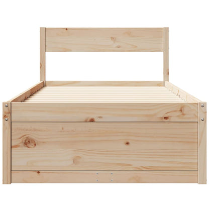 Letto senza Materasso 90x200 cm in Legno Massello di Pino