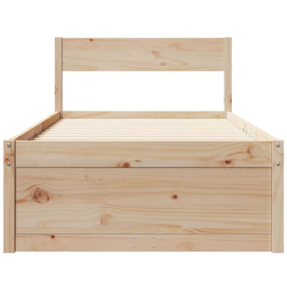 Letto senza Materasso 75x190 cm in Legno Massello Pino