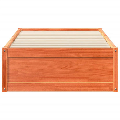 Letto senza Materasso Marrone Cera 90x200 cm Legno di Pino