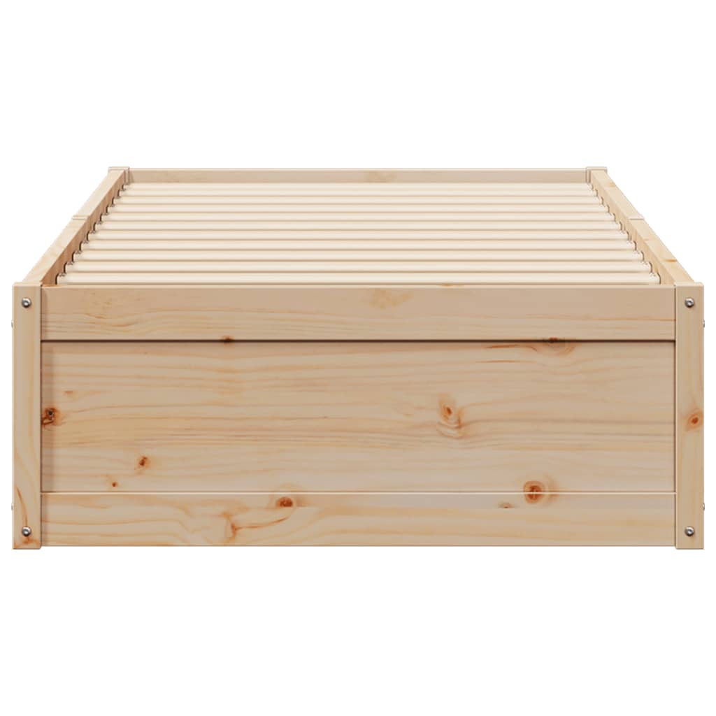 Letto senza Materasso 75x190 cm in Legno Massello Pino