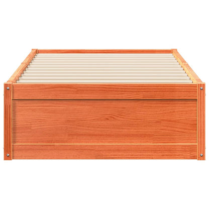 Letto senza Materasso Marrone Cera 75x190 cm in Legno di Pino