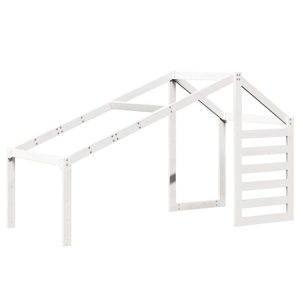 Tetto per Letto Bambini Bianco 198x87x113cm Legno Massello Pino