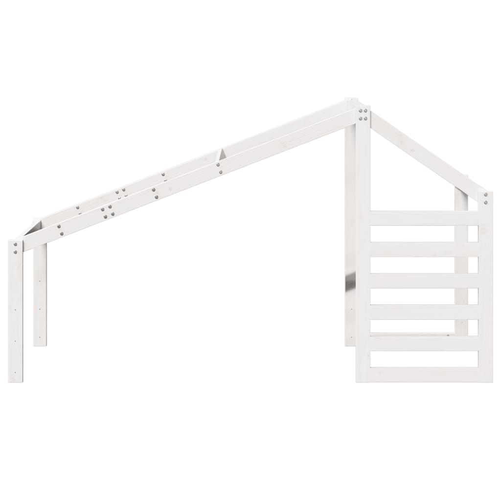 Tetto per Letto Bambini Bianco 198x87x113cm Legno Massello Pino