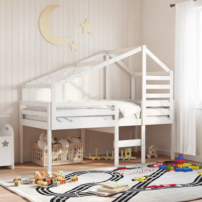 Tetto per Letto Bambini Bianco 188x97x113cm Legno Massello Pino