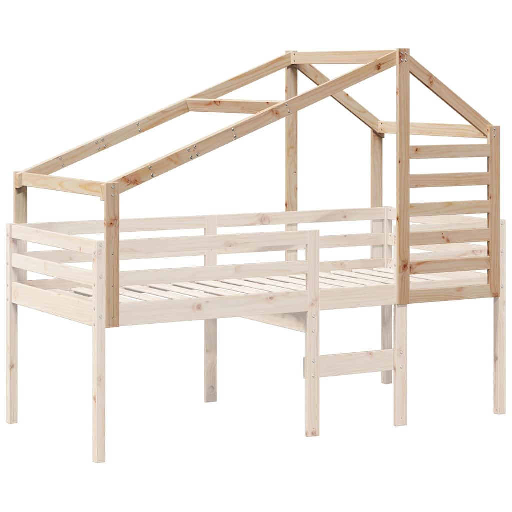 Tetto per Letto Bambini 188x82x113 cm in Legno Massello di Pino