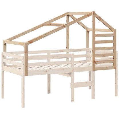Tetto per Letto Bambini 188x82x113 cm in Legno Massello di Pino