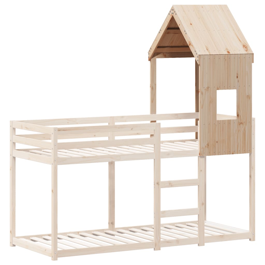 Tetto per Letto Bambini 60x99x139,5cm in Legno Massello di Pino