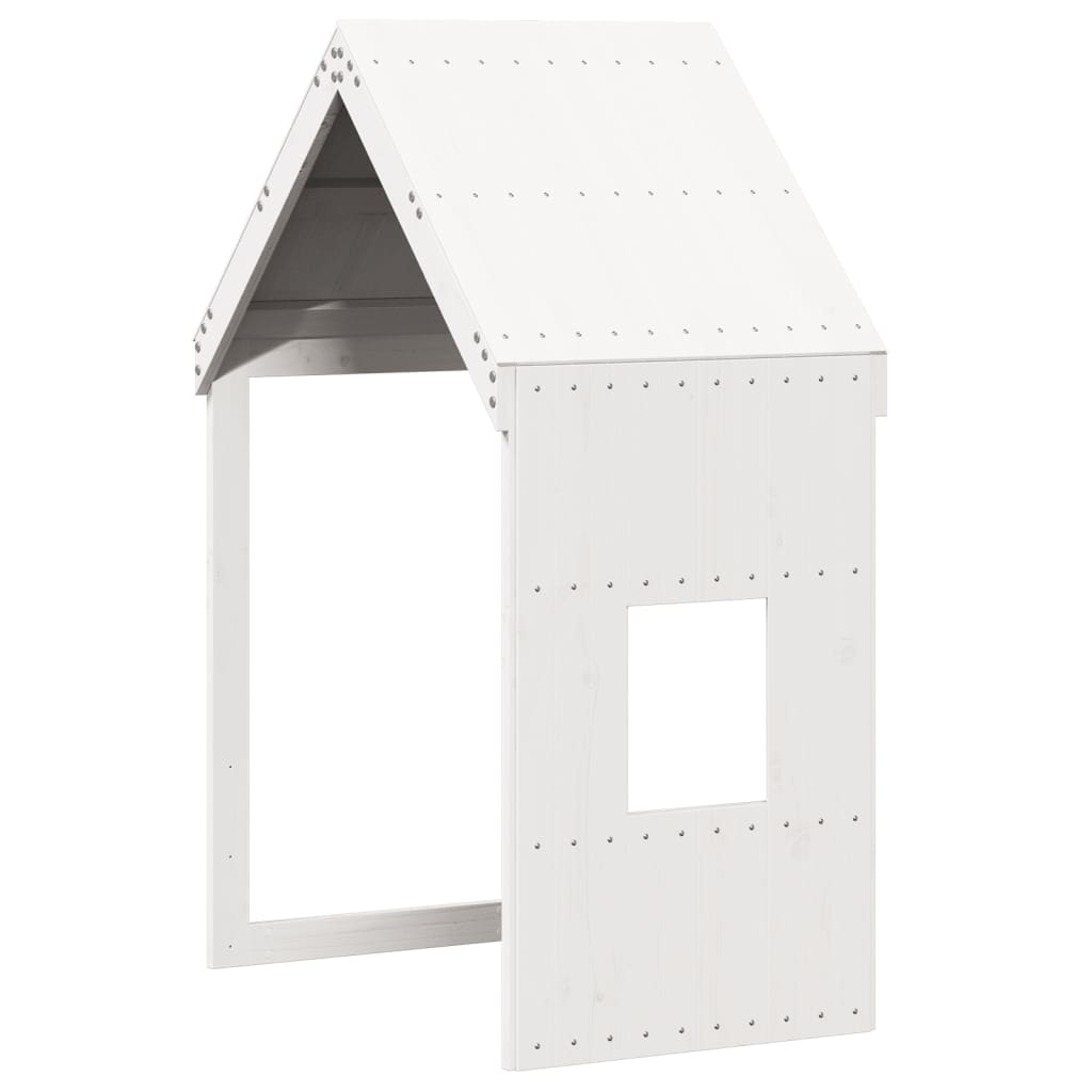 Tetto per Letto Bambini Bianco 60x99x139,5 Legno Massello Pino