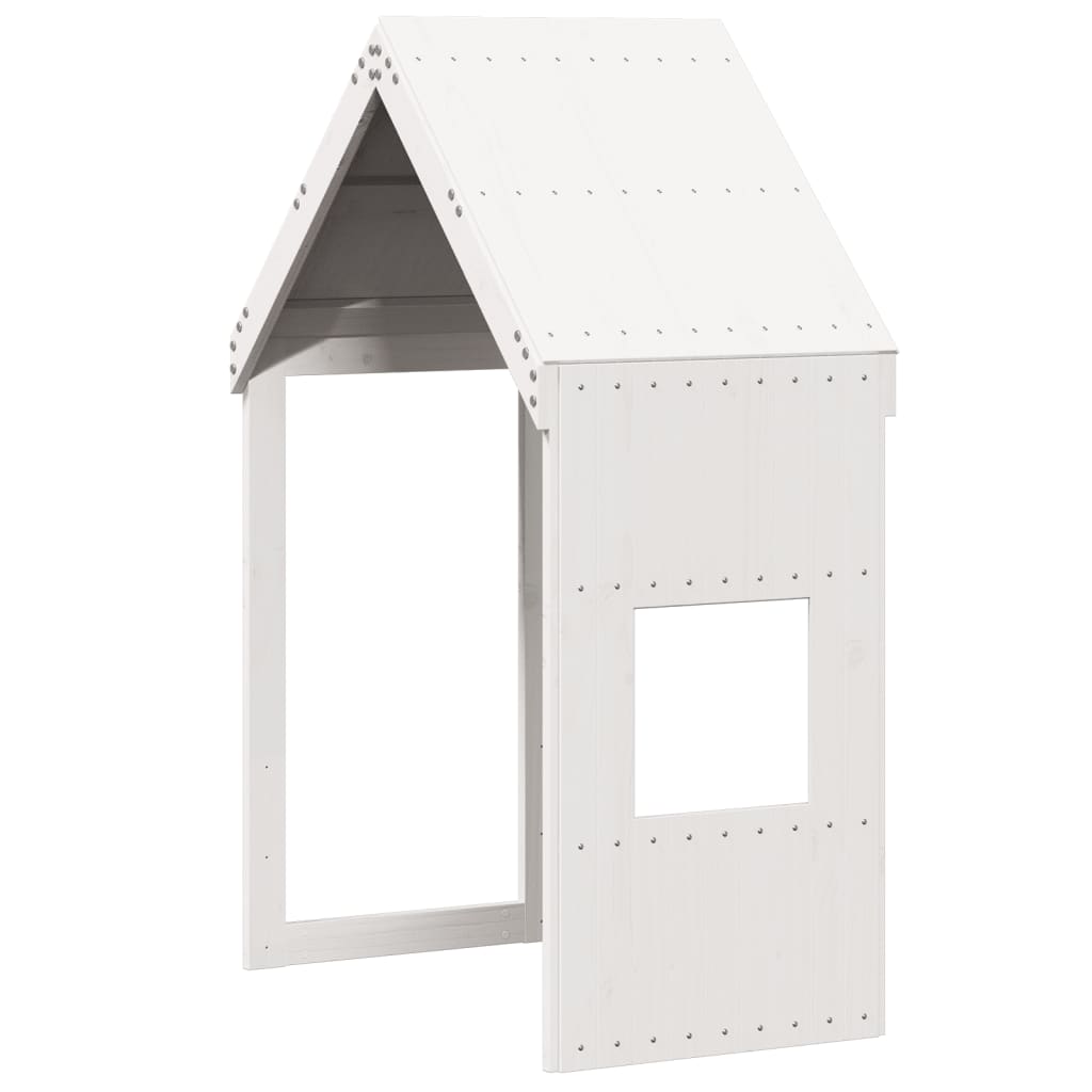 Tetto per Letto Bambini Bianco 55x99x139,5 Legno Massello Pino