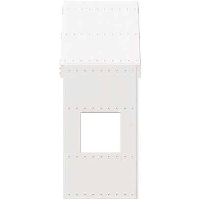 Tetto per Letto Bambini Bianco 55x99x139,5 Legno Massello Pino