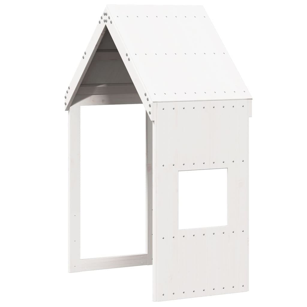 Tetto per Letto Bambini Bianco 60x89x134,5 Legno Massello Pino