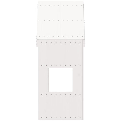 Tetto per Letto Bambini Bianco 60x89x134,5 Legno Massello Pino