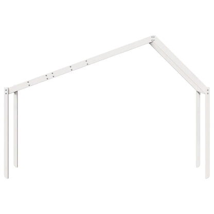 Tetto Letto Bambini Bianco 213x95,5x144,5cm Legno Massello Pino