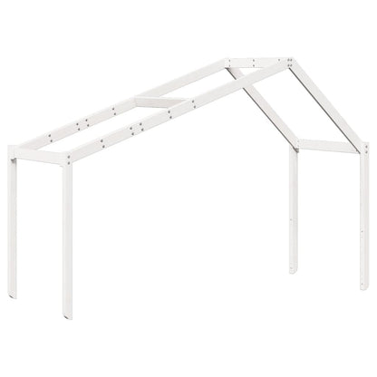Tetto Letto Bambini Bianco 213x85,5x144,5cm Legno Massello Pino