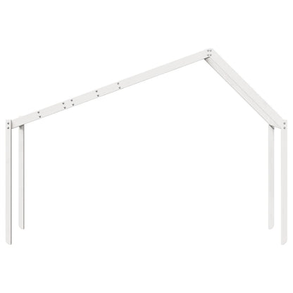 Tetto Letto Bambini Bianco 213x85,5x144,5cm Legno Massello Pino