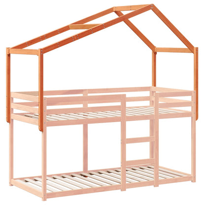 Tetto Letto Bambini Marrone Cera 203x95,5x142 cm Massello Pino